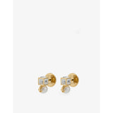 Jimmy Choo pearl cube brass stud earrings, UK version