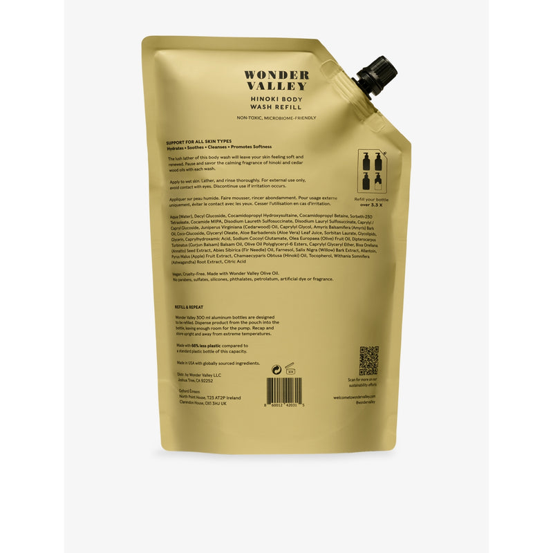 Wonder Valley Hinoki body wash refill 1L - British product