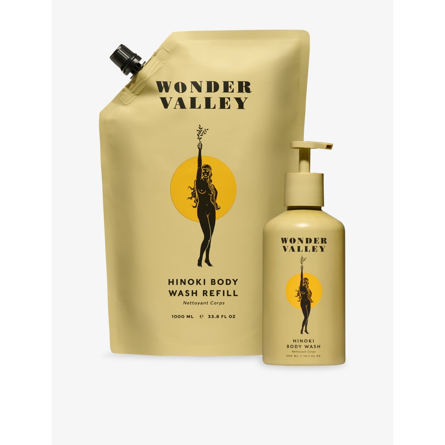 Wonder Valley Hinoki body wash refill 1L - British product