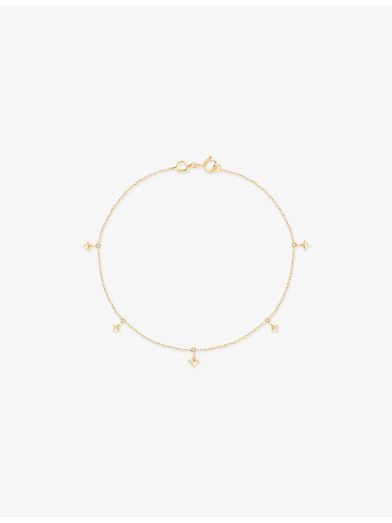 Astrid & Miyu Cosmic Star 14ct yellow-gold charm bracelet - British product