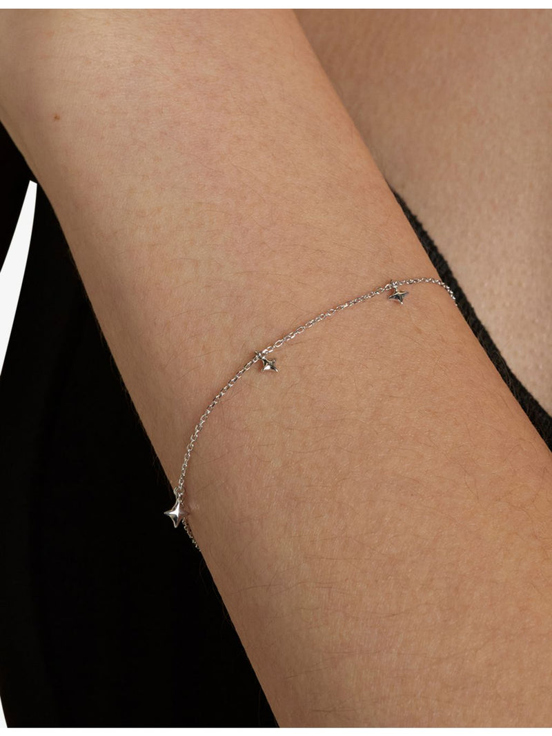 Astrid & Miyu Cosmic Star charm bracelet 14ct white gold (British brand)