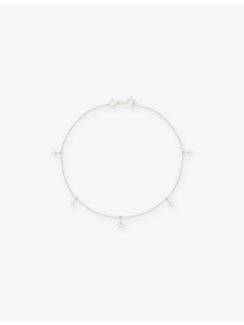 Astrid & Miyu Cosmic Star charm bracelet 14ct white gold (British brand)