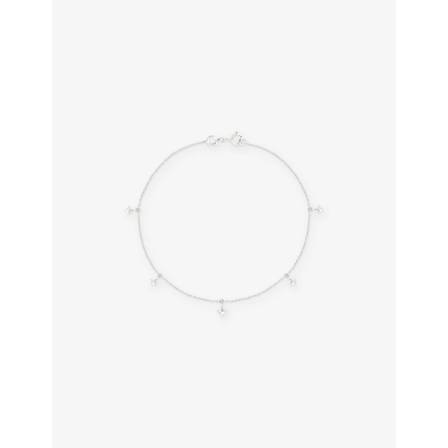 Cosmic Star 14ct White-Gold Charm Bracelet - 16.5CM