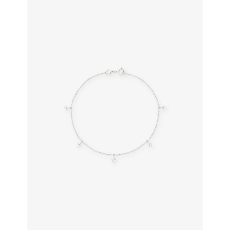Cosmic Star 14ct White-Gold Charm Bracelet - 16.5CM