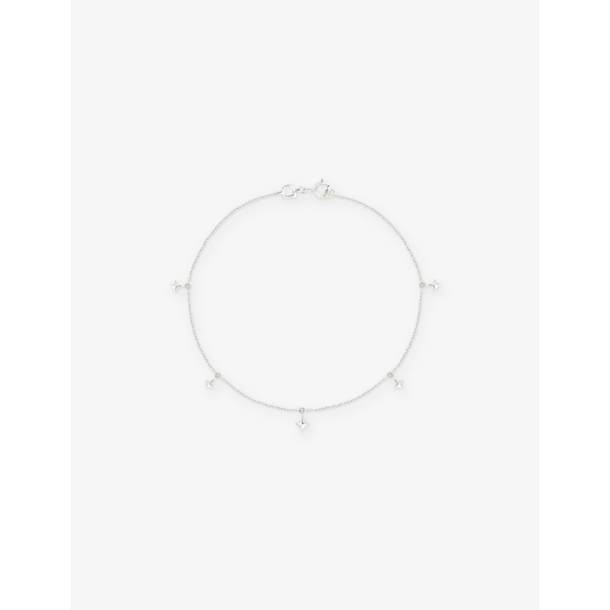 Cosmic Star 14ct White-Gold Charm Bracelet - 16.5CM