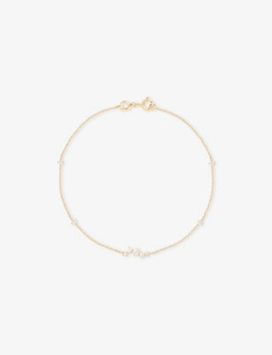 Astrid & Miyu Cluster 14ct Yellow Gold and Lab-Grown Diamond Bracelet