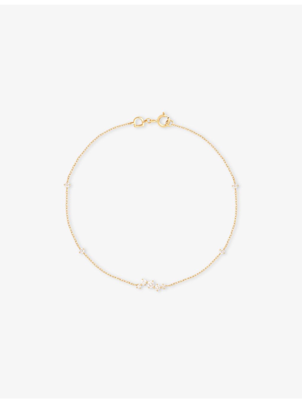 Astrid & Miyu lab-grown diamond bracelet 14ct gold, imported from the UK