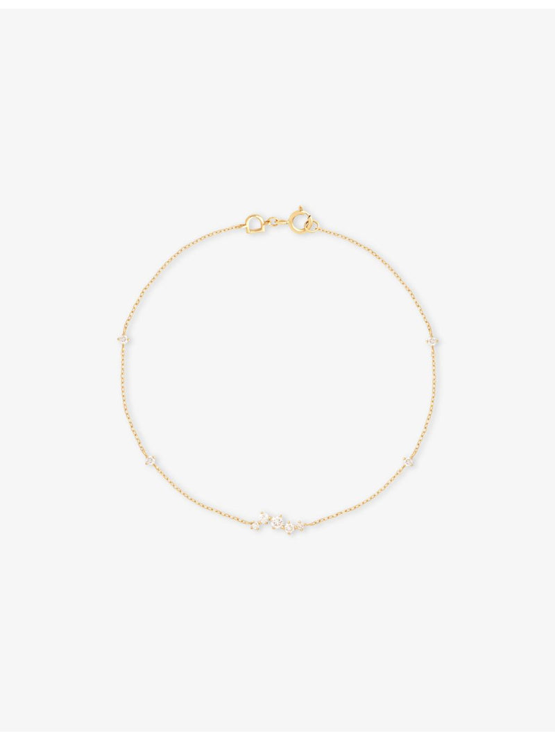 Astrid & Miyu lab-grown diamond bracelet 14ct gold, imported from the UK