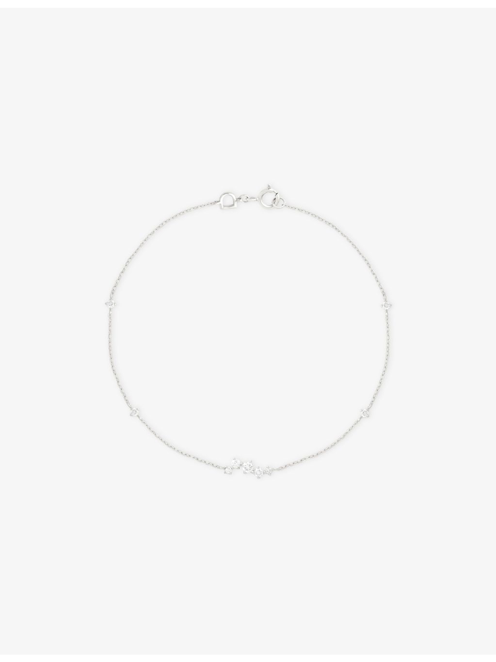 Astrid & Miyu lab-grown diamond white gold bracelet, imported from the UK