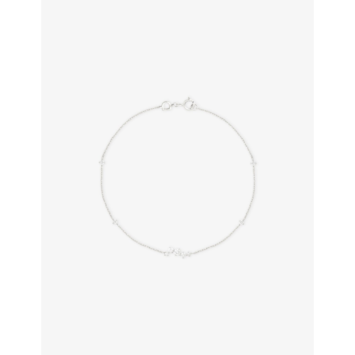 Cluster 14ct White-Gold And Lab-Grown Diamond Bracelet - 16.5CM