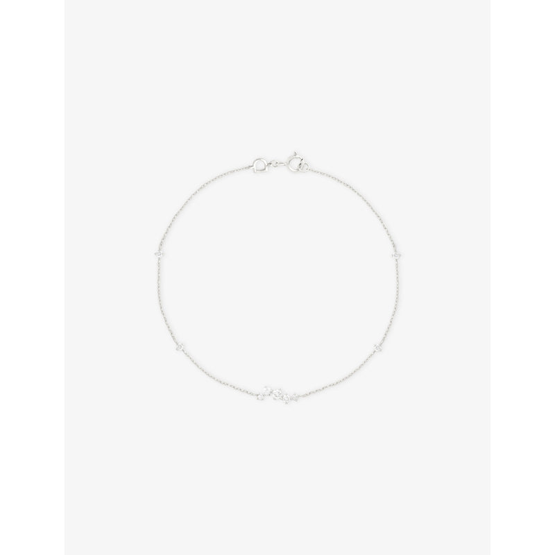 Cluster 14ct White-Gold And Lab-Grown Diamond Bracelet - 16.5CM