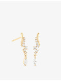 Astrid & Miyu diamond stud earrings, 14ct yellow gold - British product