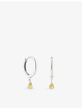 Astrid & Miyu drop huggies with yellow sapphire (British brand)