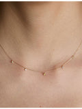 Astrid & Miyu 14ct gold lab-grown diamond necklace, imported from the UK