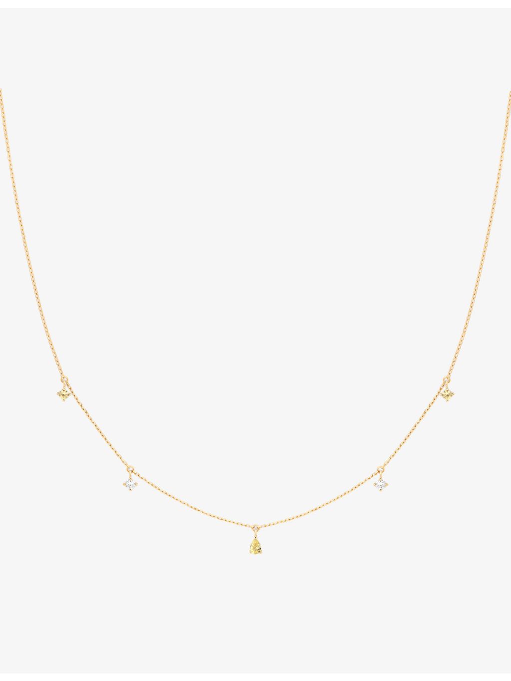 Astrid & Miyu 14ct gold lab-grown diamond necklace, imported from the UK