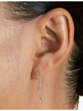 Astrid & Miyu drop earrings lab-grown diamond yellow sapphire - British product
