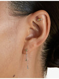 Astrid & Miyu drop earrings lab-grown diamond yellow sapphire - British product