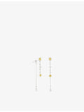 Astrid & Miyu drop earrings lab-grown diamond yellow sapphire - British product