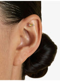 Astrid & Miyu cluster stud earring lab-grown diamond yellow sapphire (British brand)