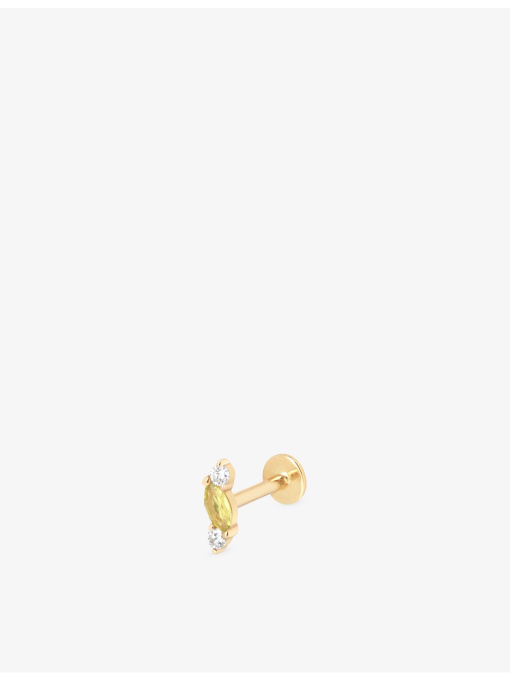Astrid & Miyu cluster stud earring lab-grown diamond yellow sapphire (British brand)