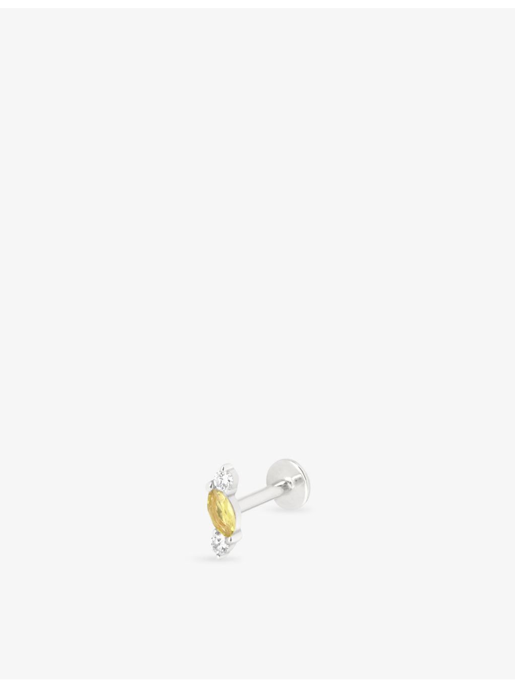 Astrid & Miyu yellow sapphire stud earrings, imported from the UK