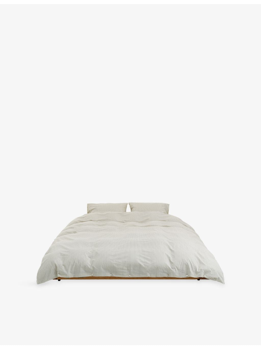 Tekla percale striped double cotton duvet cover, imported from the UK