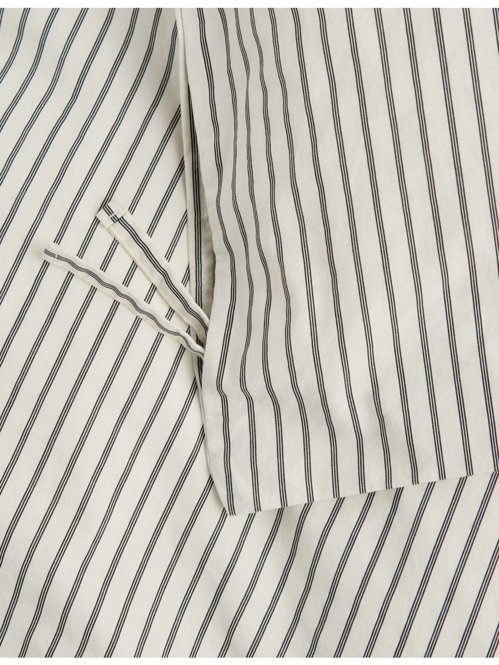 Tekla percale striped double cotton duvet cover, imported from the UK
