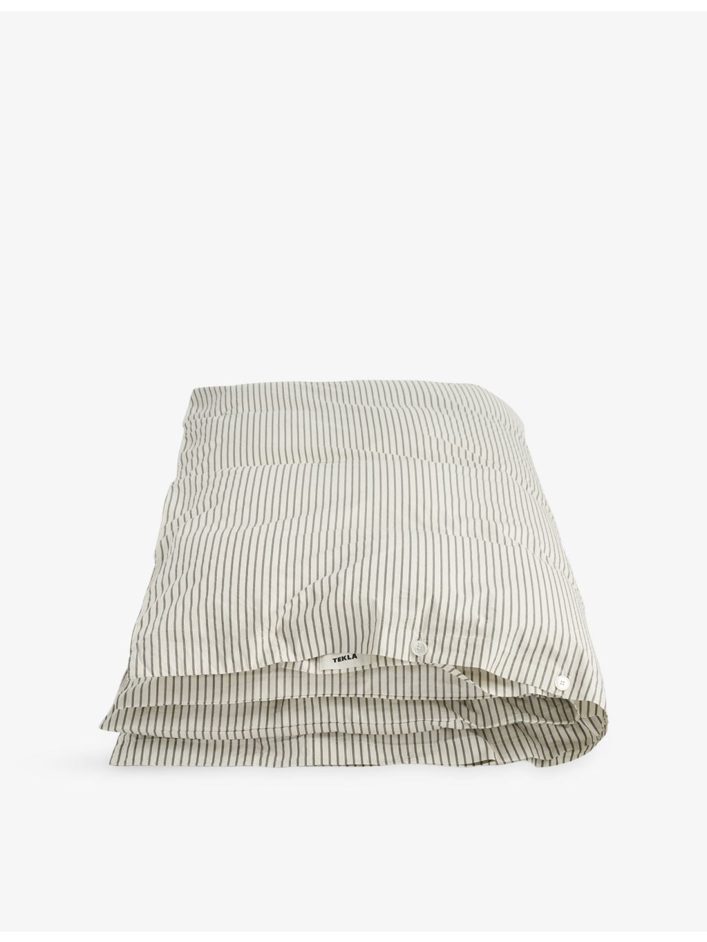 Tekla percale striped double cotton duvet cover, imported from the UK