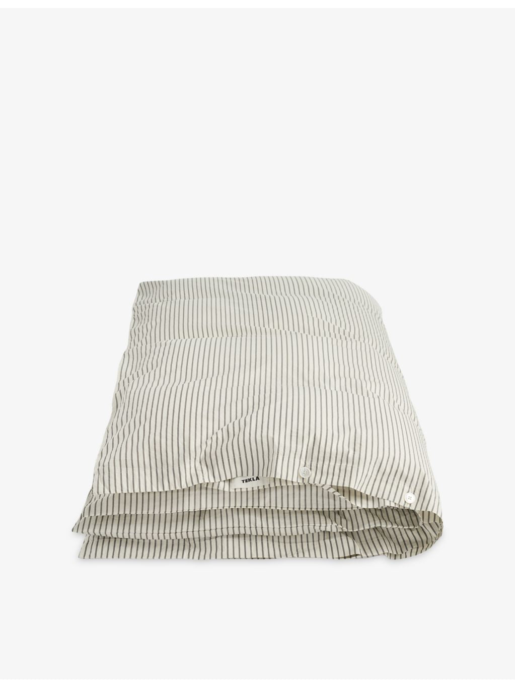 Tekla percale striped super-king duvet cover (British brand)