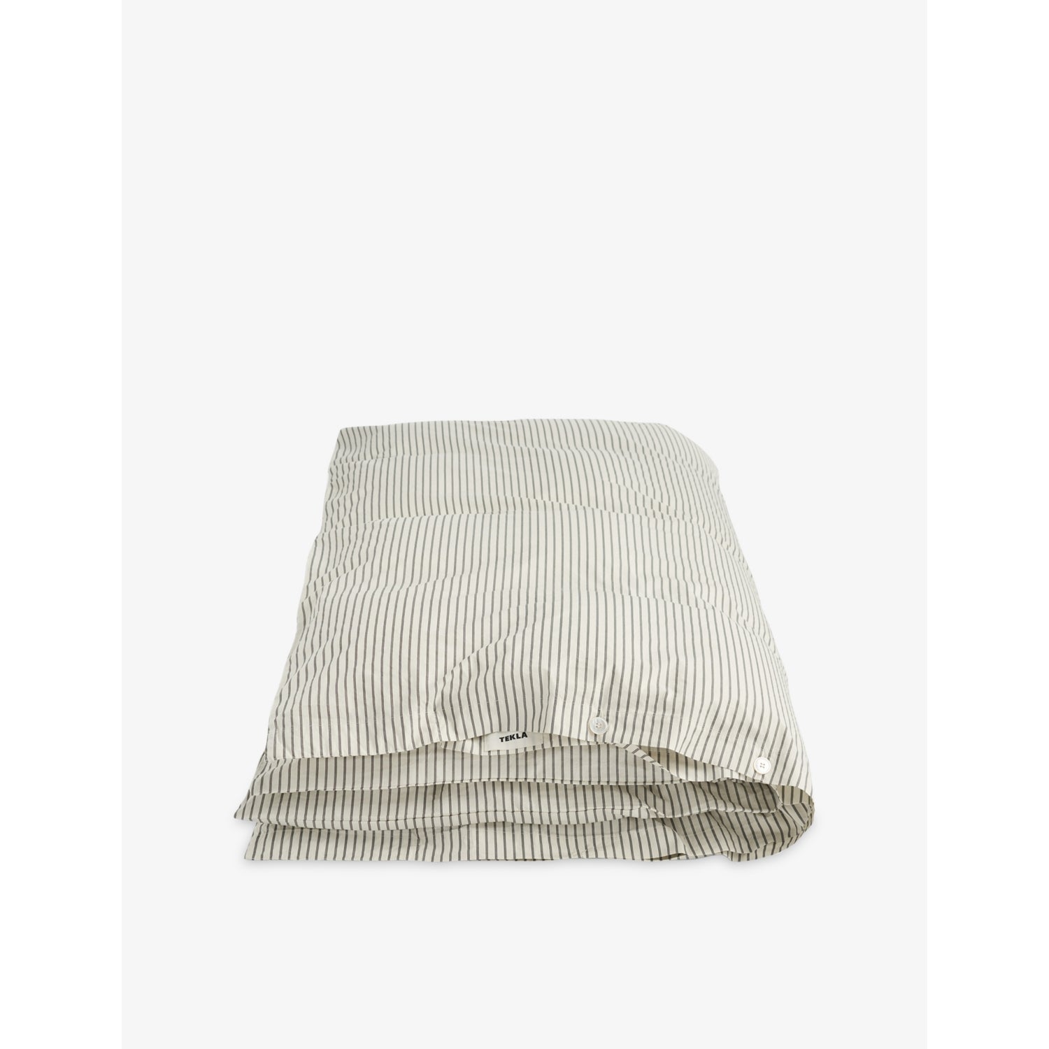 Tekla percale striped super-king duvet cover (British brand)