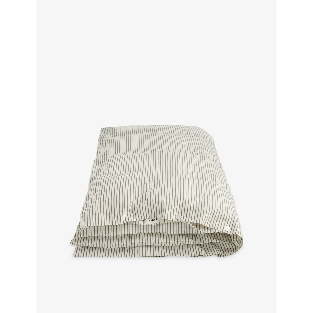 Tekla percale striped super-king duvet cover (British brand)
