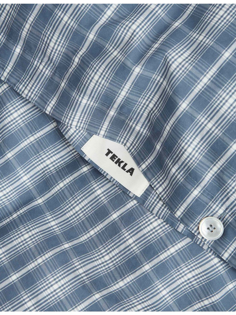 Tekla percale checked double duvet cover 200cm (British brand)