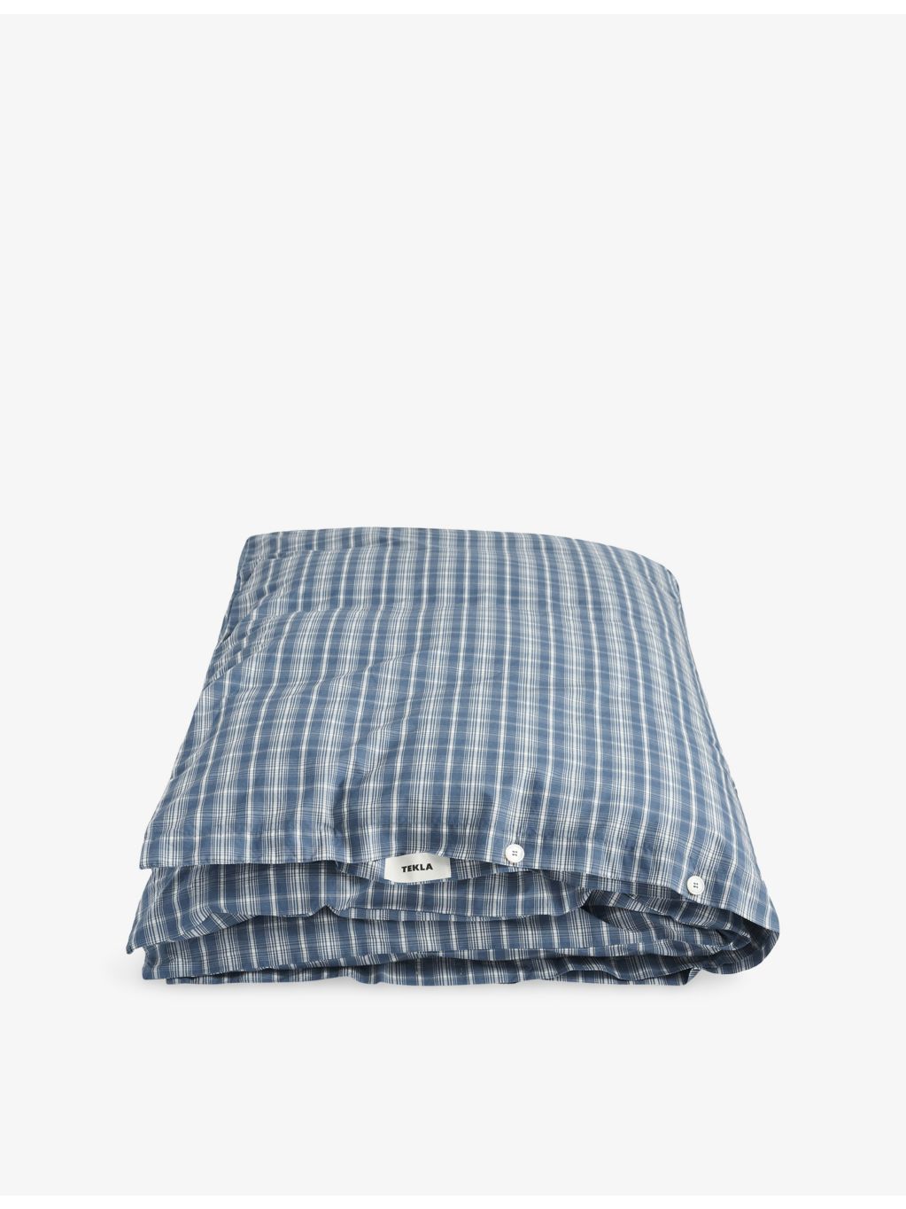 Tekla percale checked double duvet cover 200cm (British brand)