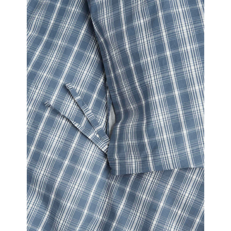 Tekla checked percale duvet cover king size, UK version