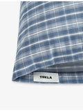 Tekla cotton checked pillowcase standard size (British brand)