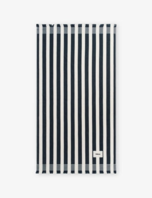 Tekla Striped Terry Cotton Beach Towel 100 x 180cm