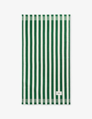 Tekla Striped Terry Cotton Beach Towel 100 x 180cm
