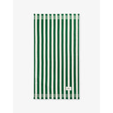 Striped Terry Cotton Beach Towel - Green Deck Stripes