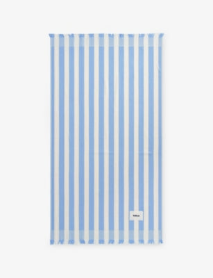 Tekla Striped Terry Cotton Beach Towel 100 x 180cm