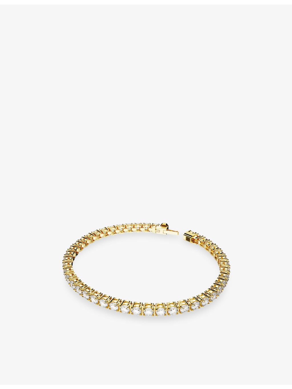 Swarovski Matrix tennis bracelet 18ct yellow-gold plated zirconia (British brand)