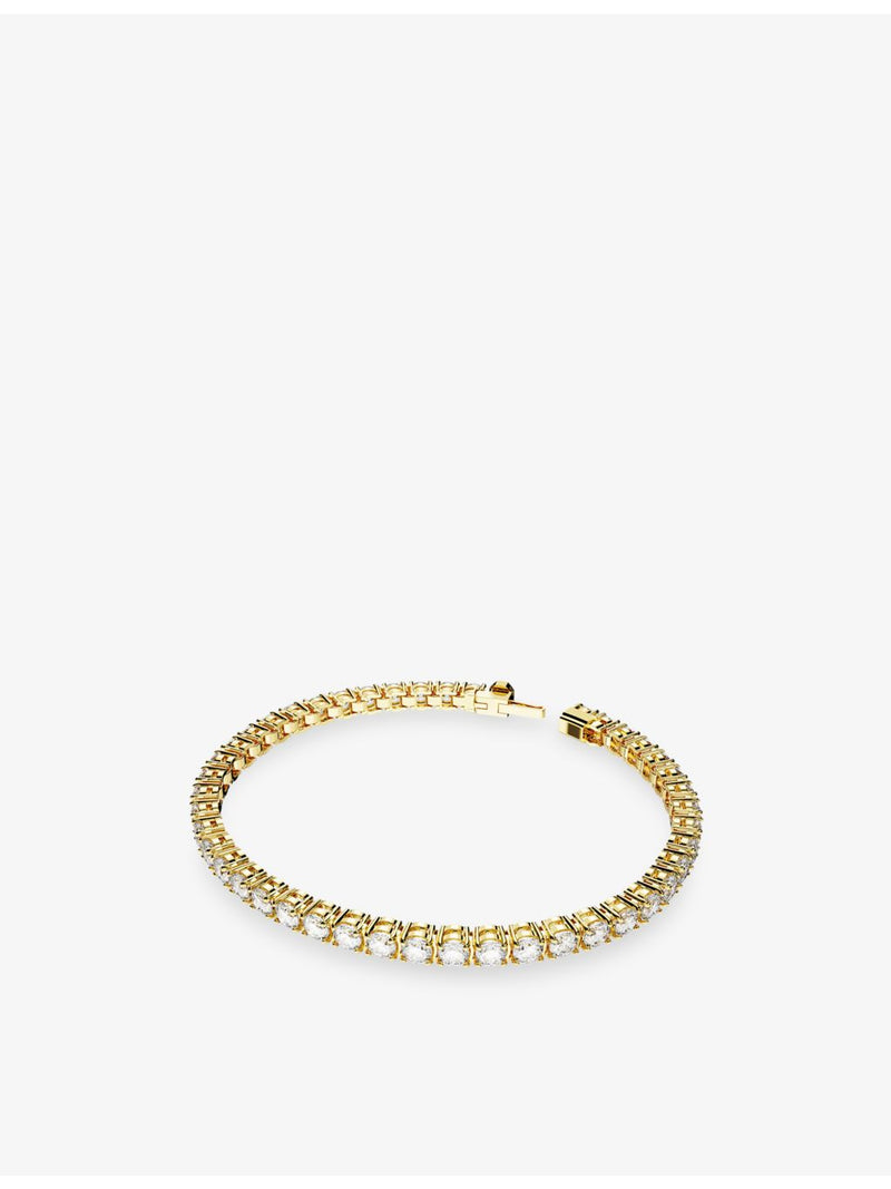 Swarovski Matrix tennis bracelet 18ct yellow-gold plated zirconia (British brand)