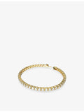Swarovski Matrix tennis bracelet 18ct yellow-gold plated zirconia (British brand)