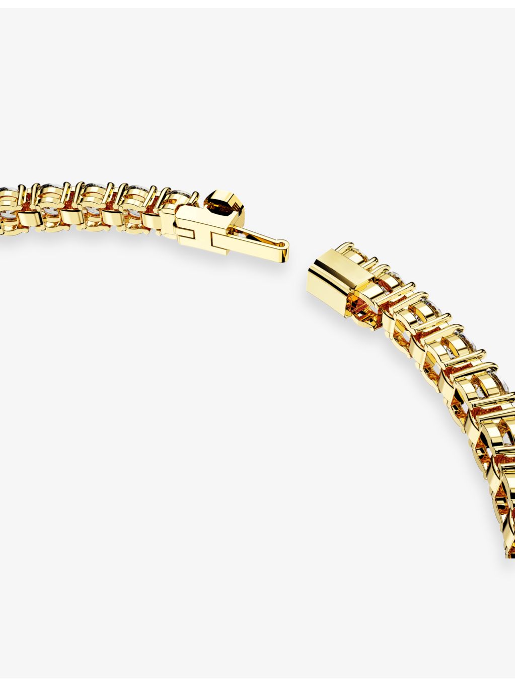 Swarovski Matrix tennis bracelet 18ct yellow-gold plated zirconia (British brand)