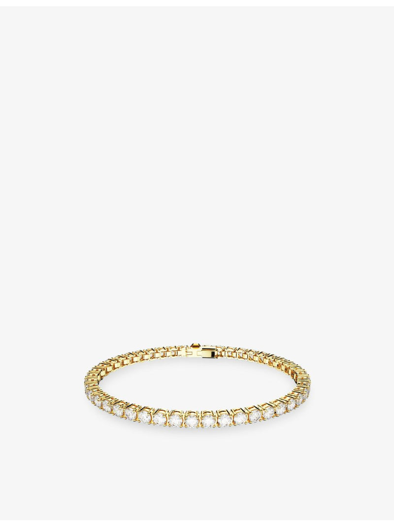 Swarovski Matrix tennis bracelet 18ct yellow-gold plated zirconia (British brand)