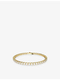 Swarovski Matrix tennis bracelet 18ct yellow-gold plated zirconia (British brand)