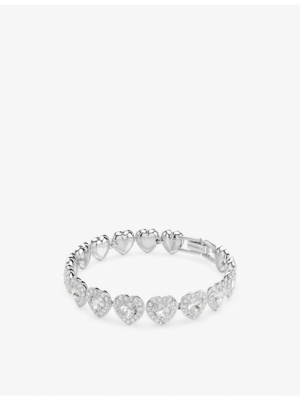 Swarovski crystal heart bracelet rhodium-plated, imported from the UK