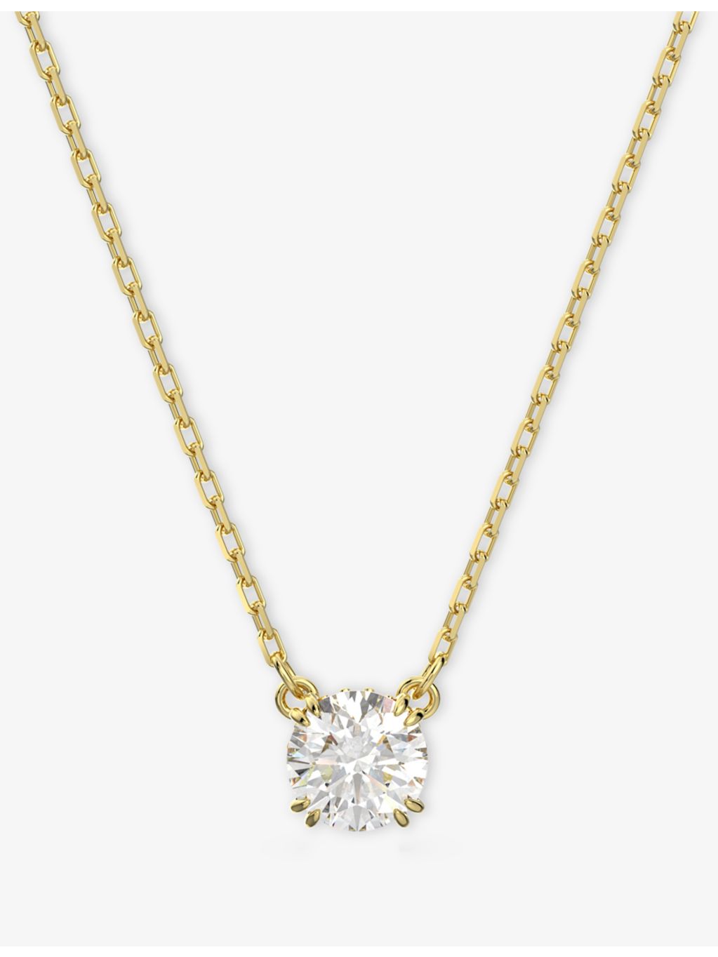Swarovski Stilla 18ct yellow-gold plated crystal pendant necklace, UK version