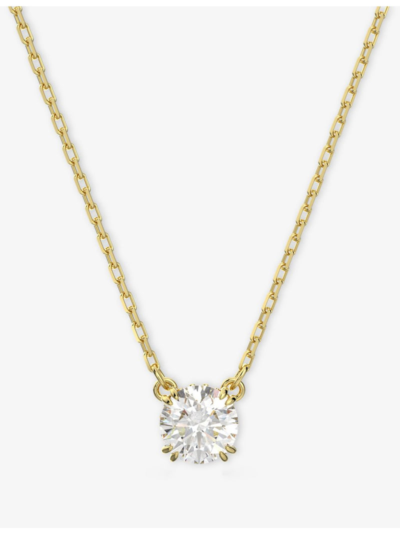 Swarovski Stilla 18ct yellow-gold plated crystal pendant necklace, UK version