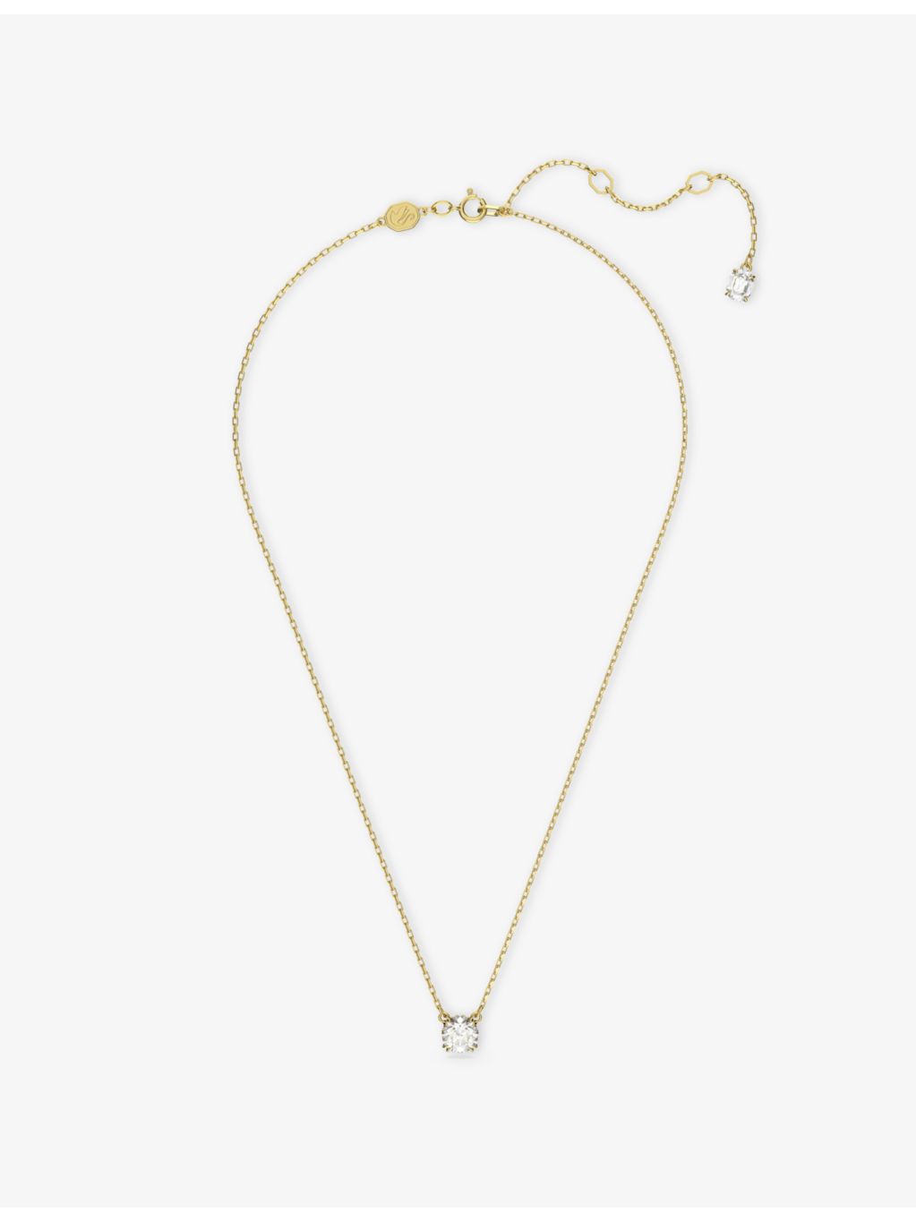 Swarovski Stilla 18ct yellow-gold plated crystal pendant necklace, UK version