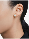 Swarovski gold-plated crystal stud earrings 0.9cm, UK version